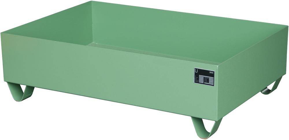 Auffangwanne mit geraden Wänden ohne Gitterrost, 224 ltr.1200x800x360mm, RAL6011