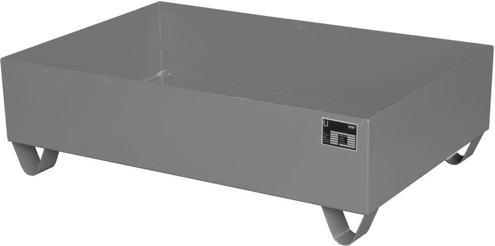 Auffangwanne mit geraden Wänden ohne Gitterrost, 224 ltr.1200x800x360mm, RAL7005