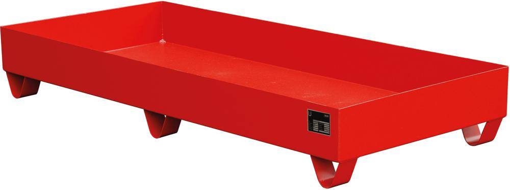 Auffangwanne mit geraden Wänden ohne Gitterrost, 217 ltr.1800x800x275mm, RAL3000