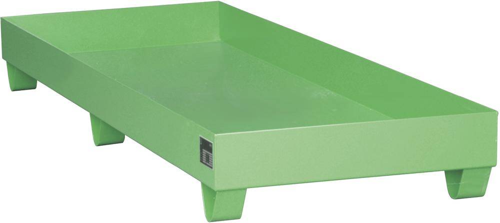 Auffangwanne mit geraden Wänden ohne Gitterrost, 217 ltr.1800x800x275mm, RAL6011