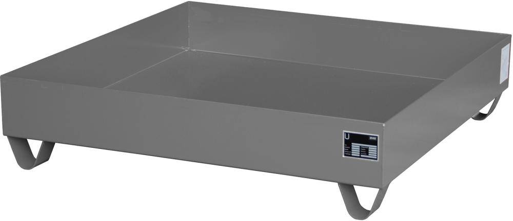 Auffangwanne mit geraden Wänden ohne Gitterrost, 230 ltr.1200x1200x285mm, RAL7005