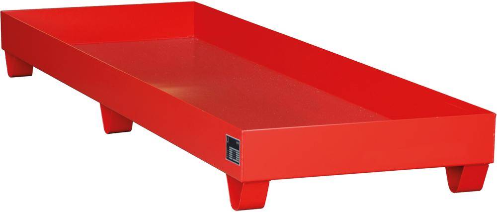 Auffangwanne mit geraden Wänden ohne Gitterrost, 241 ltr.2400x800x250mm, RAL3000