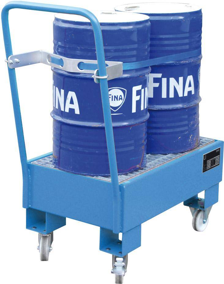 Fahrbare Auffangwanne 2x60ltr. Lichtblau - Artikel: 7830101806