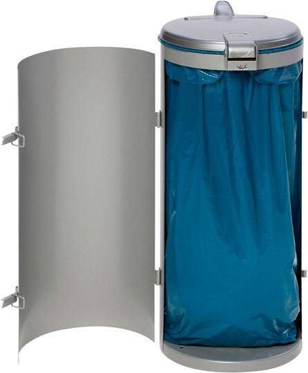 Abfallsammler mit Tür 120 l silber H 900 mm - Artikel: 7830105577