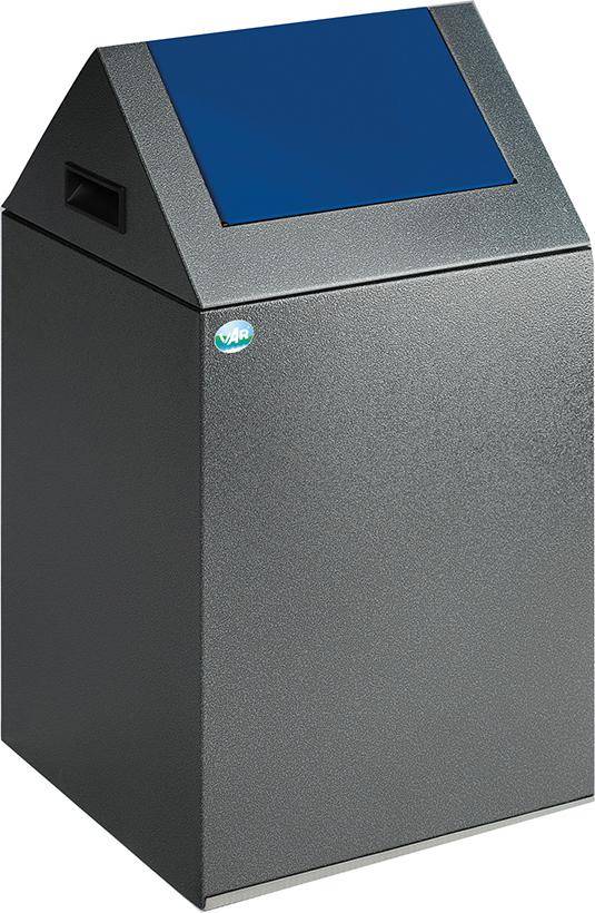 Wertstoffsammelgerät WSG 40 S antik-silber Einwurfklappe enzianblau - Artikel: 7830105605