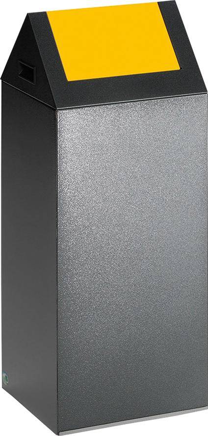 Wertstoffsammelgerät WSG 55 S antik-silber Einwurfklappe gelb - Artikel: 7830105610