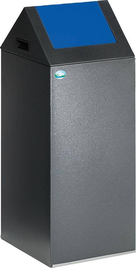 Wertstoffsammelgerät WSG 55 S antik-silber Einwurfklappe enzianblau - Artikel: 7830105611