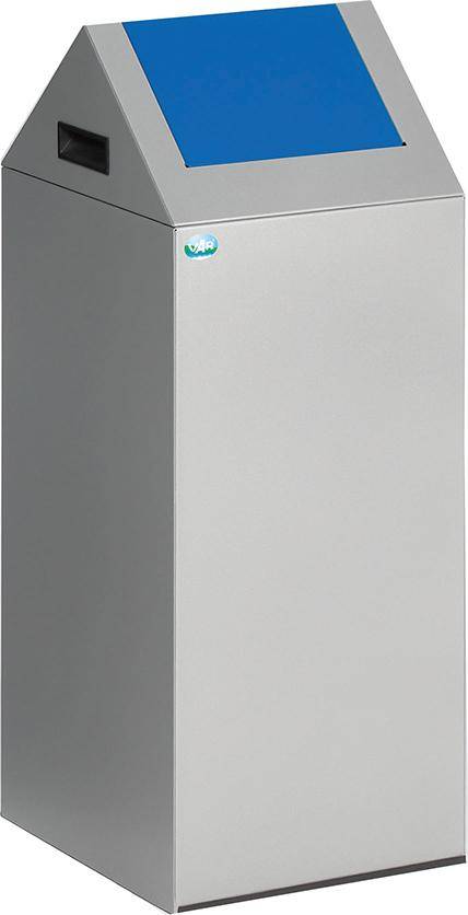 Wertstoffsammelgerät WSG 55 S silber Einwurfklappe enzianblau - Artikel: 7830105614