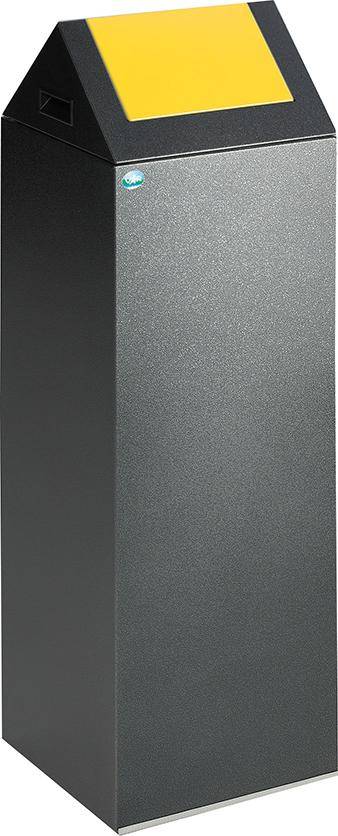 Wertstoffsammelgerät WSG 85 S antik-silber Einwurfklappe gelb - Artikel: 7830105616