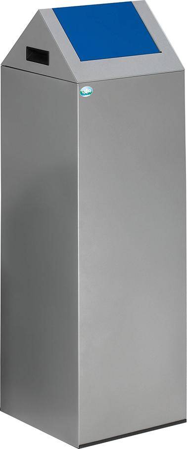 Wertstoffsammelgerät WSG 85 S silber Einwurfklappe enzianblau - Artikel: 7830105620