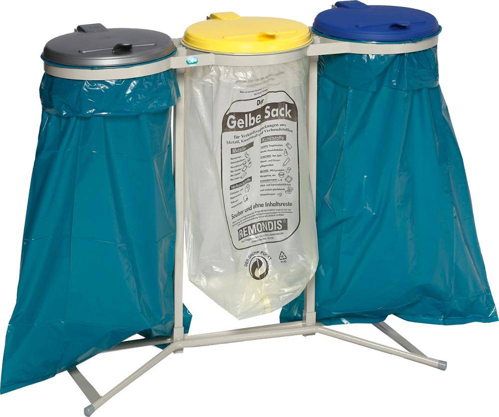 Abfallsammler 3x120 l verz. stationär H980 mm - Artikel: 7830105905