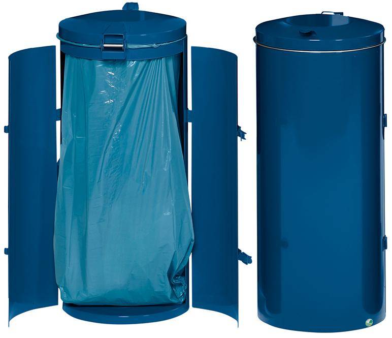 Abfallsammler-Doppeltür 120 l blau H 980 mm - Artikel: 7830106003