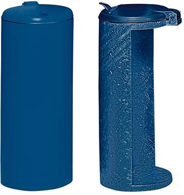 Abfallsammler mit Deckel H 900 mm D 450 mm blau - Artikel: 7830106080