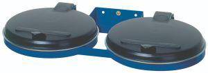 Abfallsammler doppelt blau Wandbef. KS-Deckel - Artikel: 7830109313