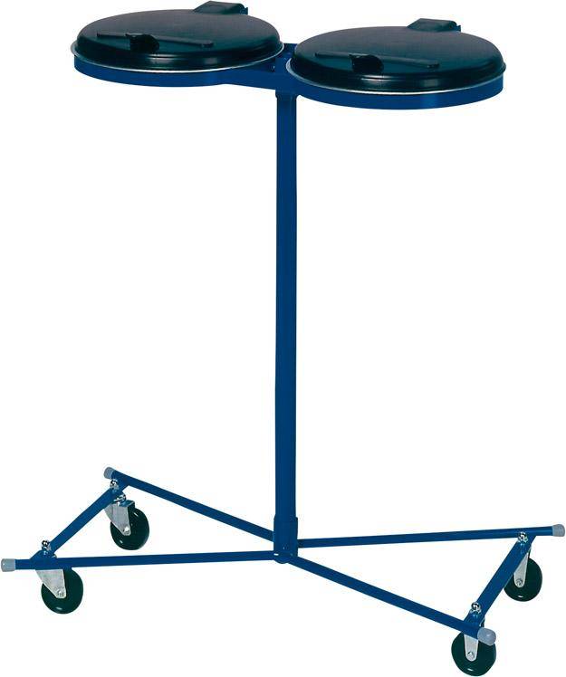 Abfallsammler 2x120 l blau fahrbar KS-Deckel - Artikel: 7830109314