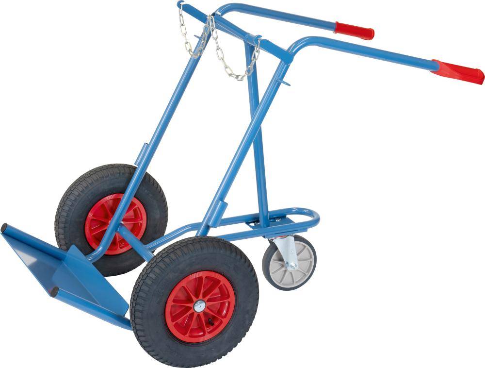 Stahlfl.-Karre m.Stützradf.2Fl.40-50 l Vollgummi - Artikel: 7830205935