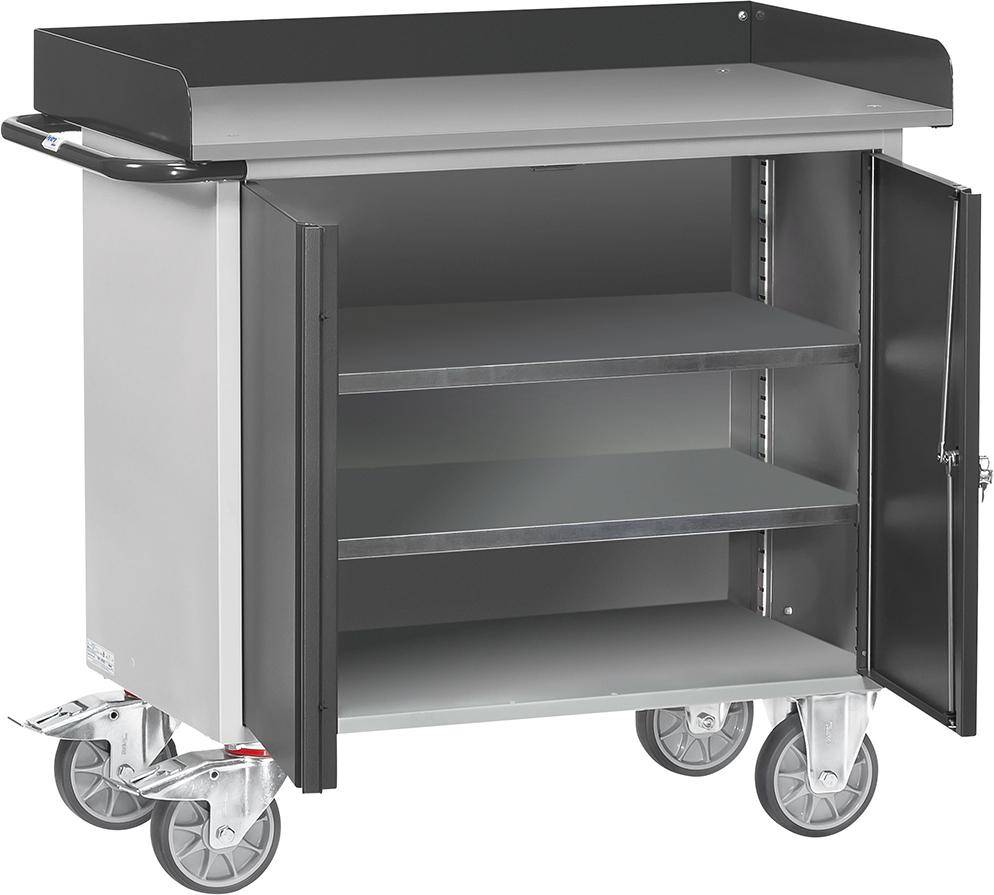Werkstattwagen B1080xT590xH915mm RAL 7035/7016 1 Schrank - Artikel: 7830206130