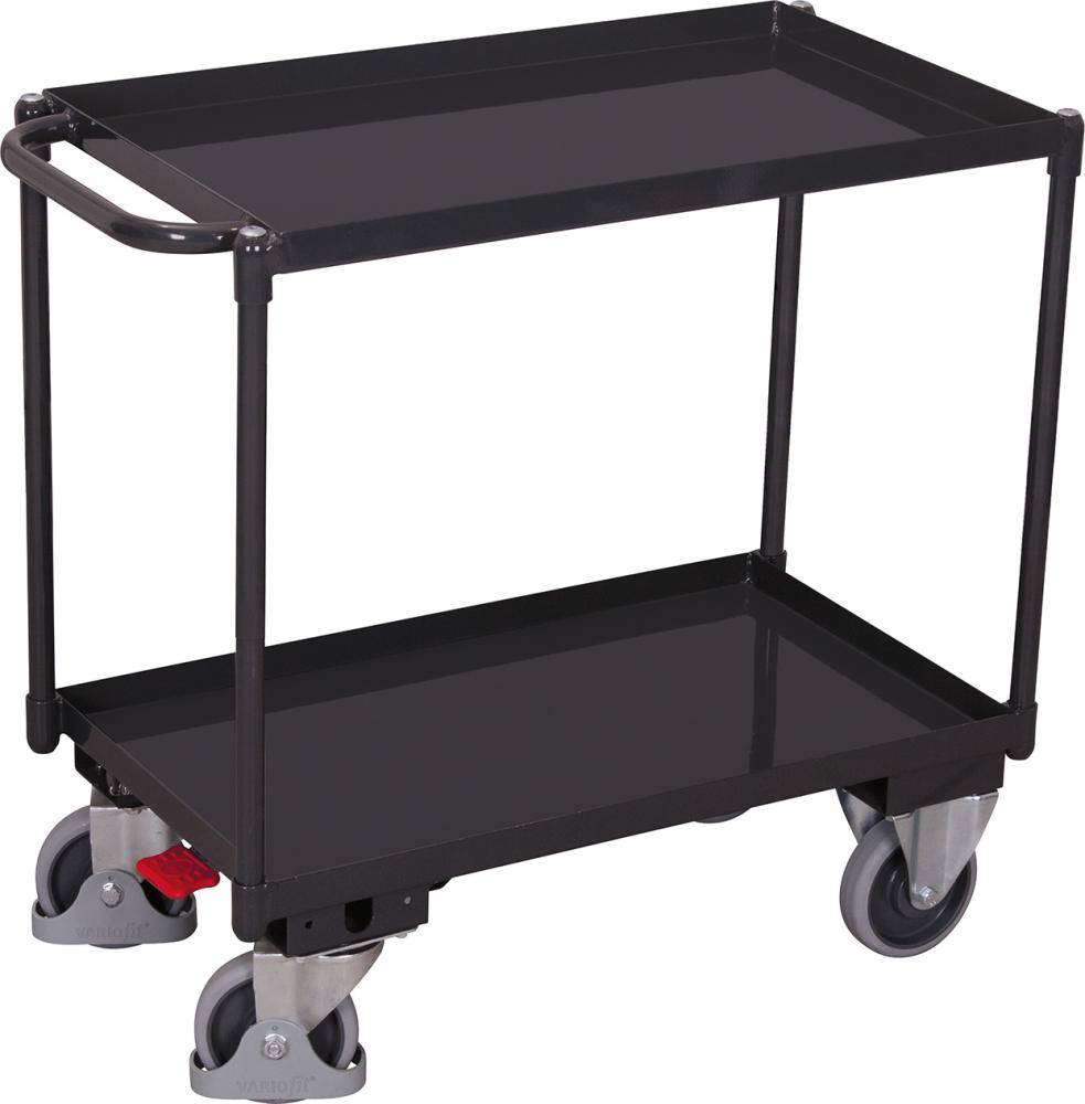 Tischwagen mit 2 Ladeflächen RAL 7016 sw-500.510/AG