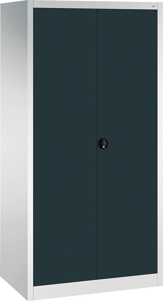 Flügeltürenschrank FORMAT4 Böden, 70kg Traglast H1950xB930xT600mm RAL 7035/7016