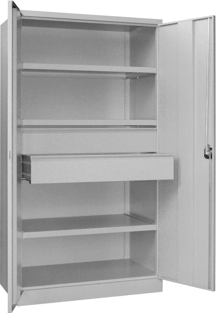 Schwerlastschrank m.TürenB1040xT630xH1950 mm 3 FB, SL 2 x FH 175 mm RAL 7035 - Artikel: 7830354250