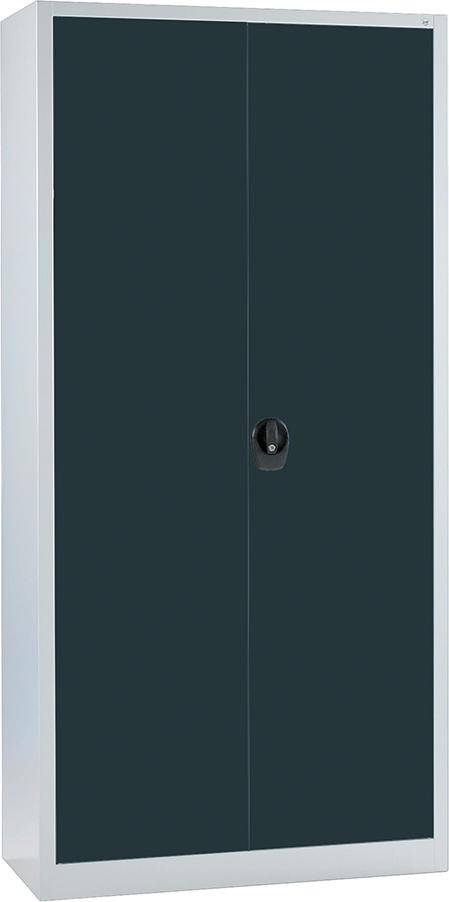 Flügeltürenschrank FORMAT4 Böden, 50kg Traglast B935xT400xH1950mm RAL 7035/7016