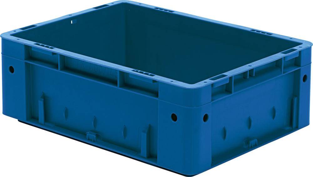 Transport-Stapelkasten B400xT300xH145 mm blau Auflast 600kg ohne Griffloch - Artikel: 4031022066787