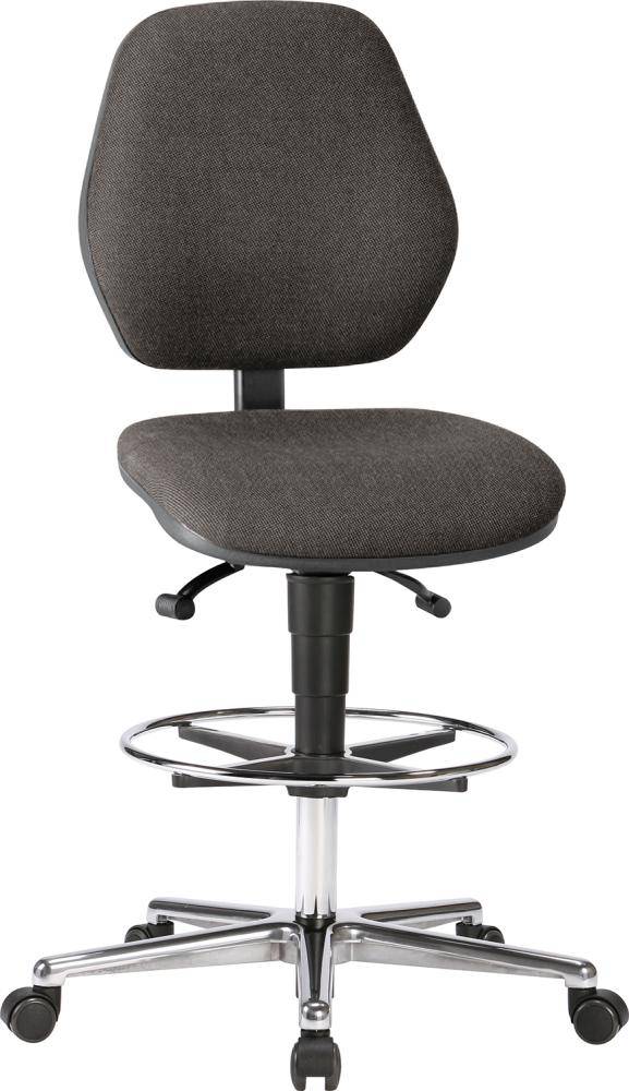 Bimos Arbeitsstuhl Stoffpolster schwarz Sitzhöhe 620-870 mm mit Rollen / Fußring - Artikel: 4016849769370