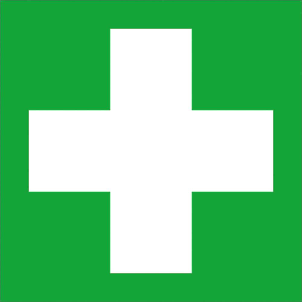 Hinweisschild Folie B150xH150 mm Erste Hilfe langnachleuchtend