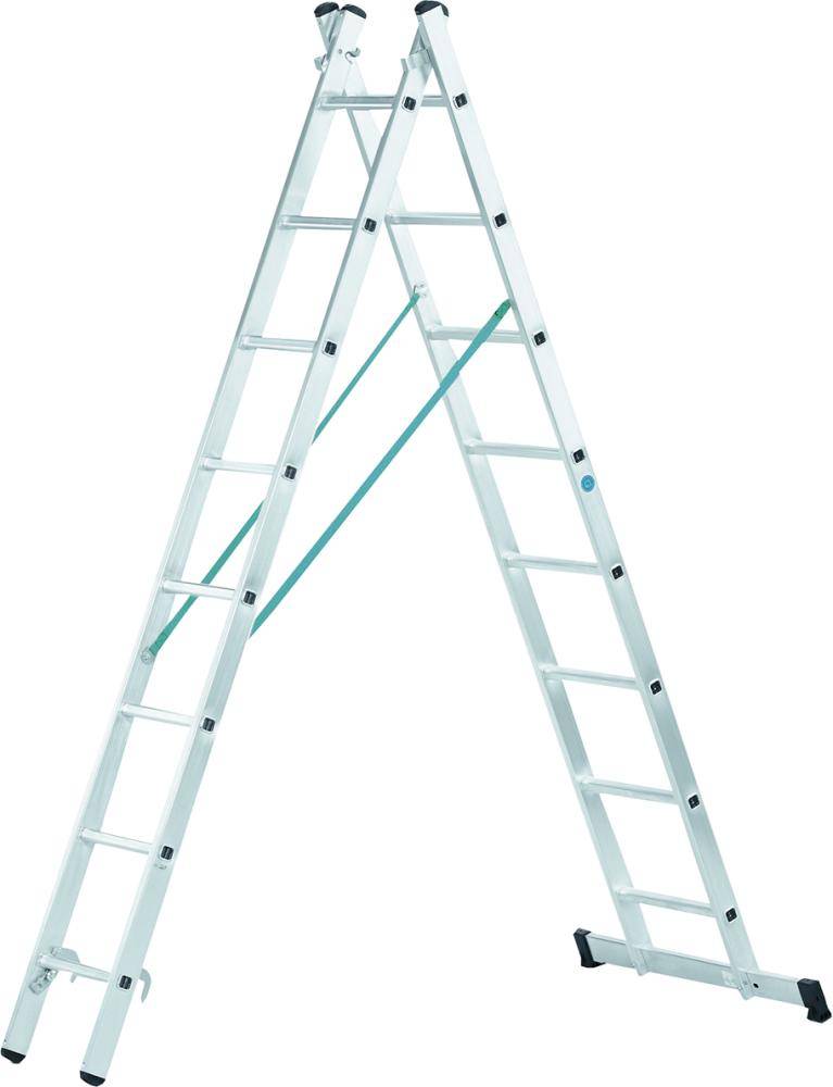 Kombileiter Combimaster Plus X 2x6 Sprossen Leiterlänge max 2,98 m Arbeitshöhe 3,80 m - Artikel: 7830618681