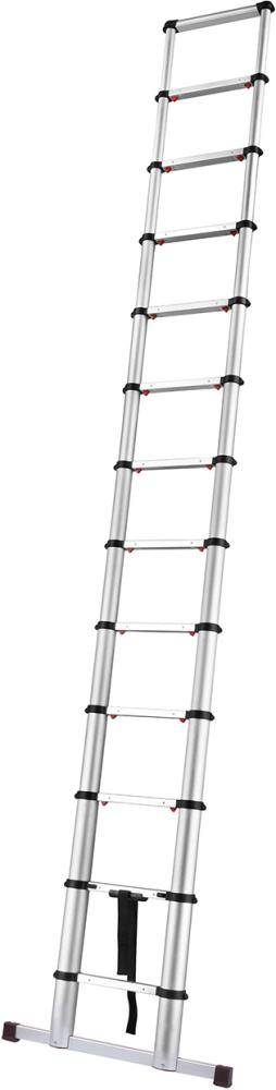 Teleskopleiter FORTIS 13 Sprossen Leiterlänge 0,91m eingef.Arbeitshöhe 3,81 m