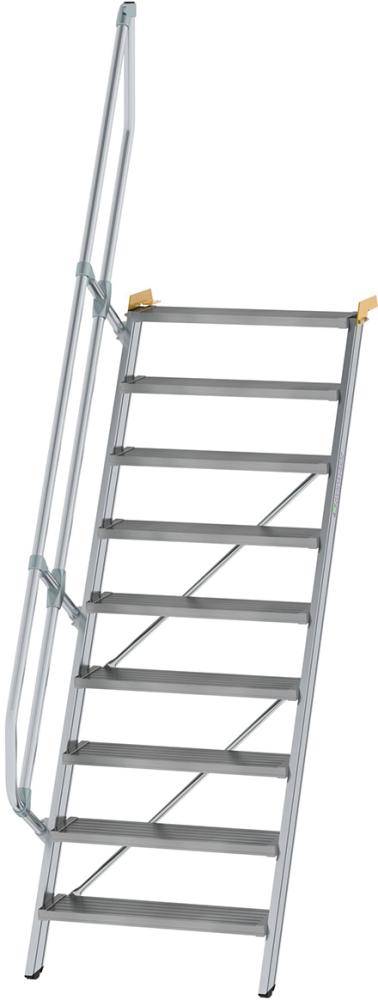 Alu-Treppe 60 Grad 4 Stufen B 600 mm lichte Höhe 970 mm Ausladung 811 mm - Artikel: 7830655489
