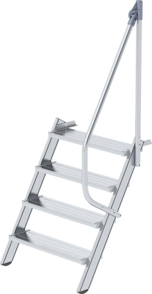 Alu-Treppe 60 Grad 4 Stufen B 800 mm lichte Höhe 970 mm Ausladung 811 mm - Artikel: 7830655502