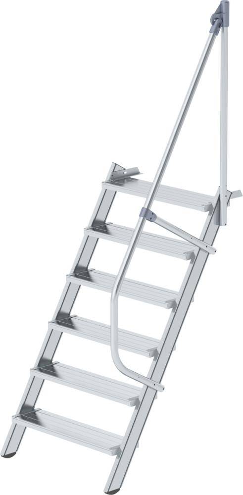 Alu-Treppe 60 Grad 6 Stufen B 800 mm lichte Höhe 1450 mm Ausladung 1096 mm - Artikel: 7830655504
