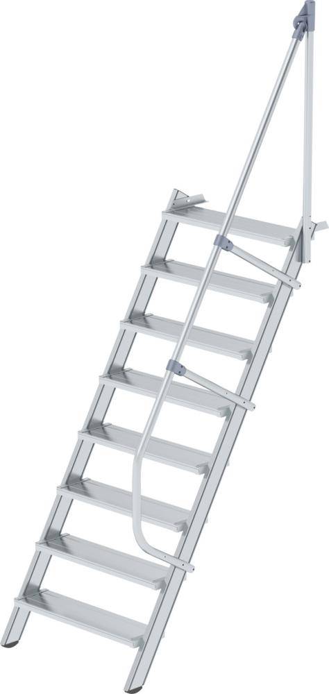 Alu-Treppe 60 Grad 8 Stufen B 800 mm lichte Höhe 1940 mm Ausladung 1361 mm - Artikel: 7830655506
