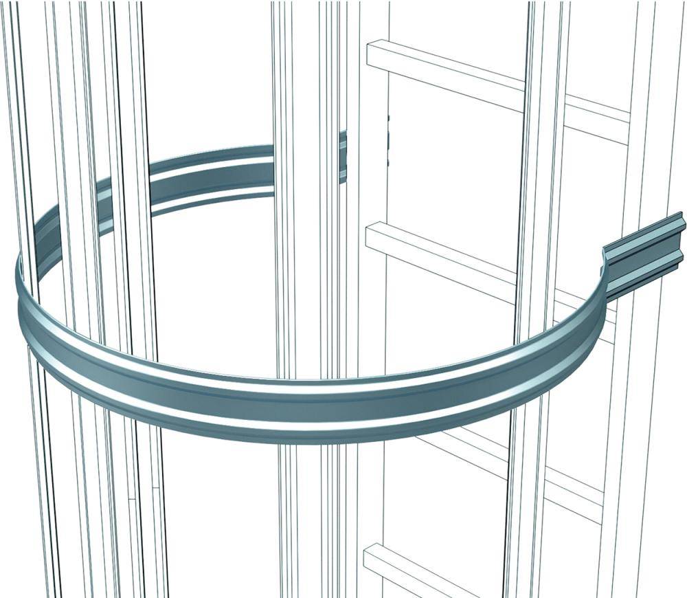 Rückenschutzbügel D700 mm, Bügelhöhe 80 mm Aluminium natur - Artikel: 7830655654