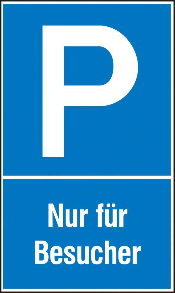 Parkplatzschild Alu B400xH600 mm Nur für Besucher