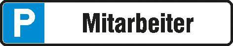 Parkplatzschild Alu B520xH110 mm Mitarbeiter