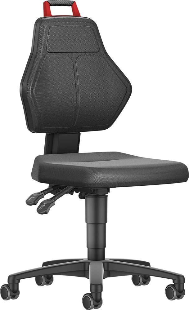 Format Arbeitsstuhl Supertec-Bezug Sitzhöhe 450-620 mm mit Rollen