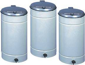 Abfallbehälter m.Pedal H700 mm D450 mm grau - Artikel: 7830703954