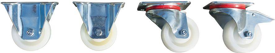 Rollensatz D 100 mm f. Kippbehälter EXPO/MGU 2 Lenk- u. 2 Bockrollen - Artikel: 7830911520