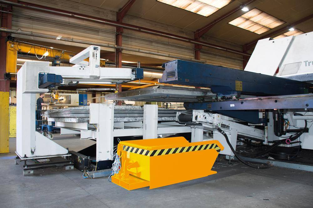 Kippbehälter MGU 610 l B1680xT1385xH450 mm RAL5012 Tragkraft 750kg - Artikel: 7830911541
