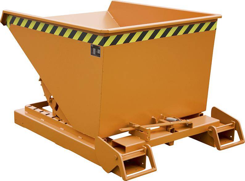 Kippbehälter 4A 600 l B1095xT1485xH865 mm RAL2000 Tragkraft 1000kg mit Abrollsystem - Artikel: 7830911549