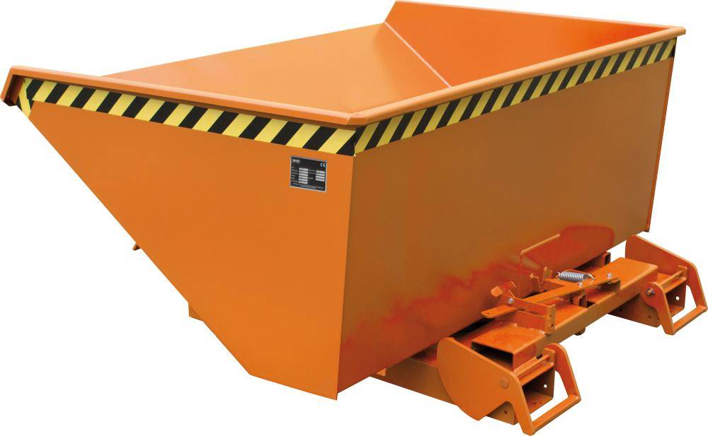 Kippbehälter 4A 900 l B1570xT1485xH865 mm RAL2000 Tragkraft 1000kg mit Abrollsystem - Artikel: 7830911555