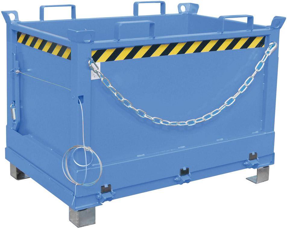 Klappbodenbehälter 500 l B1245xT840xH845 mm RAL5012 Tragkraft 1000kg Typ FB 500 - Artikel: 7830911639