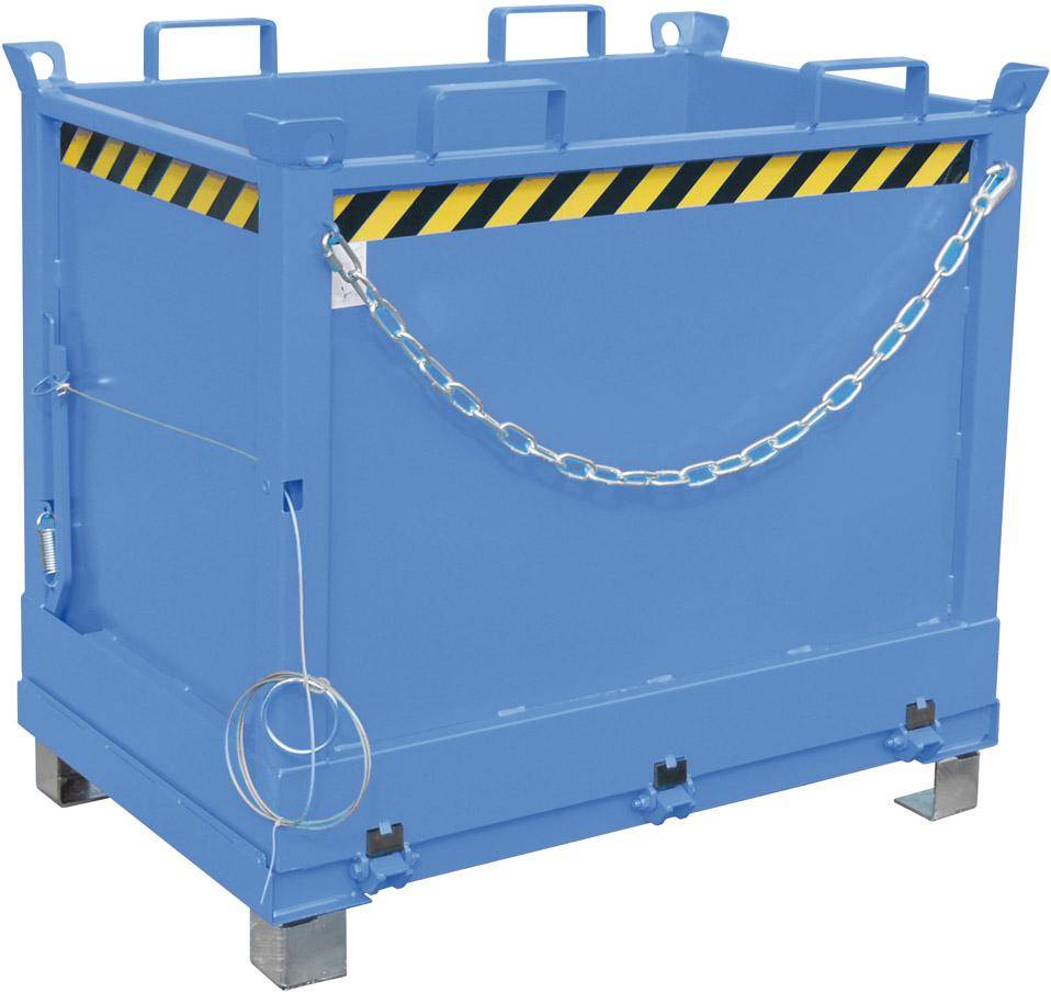 Klappbodenbehälter 750 l B1245xT840xH1145 mm RAL5012 Tragkraft 1000kg Typ FB 750 - Artikel: 7830911643