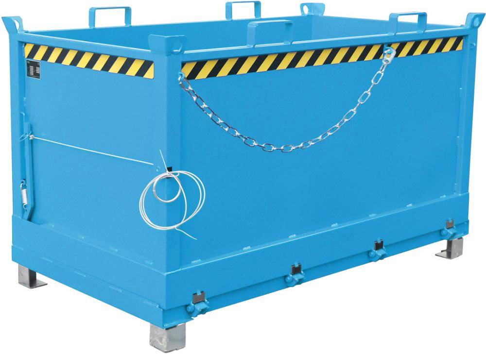 Klappbodenbehälter 1500l B1845xT1040xH1145 mm RAL5012 Tragkraft 1500kg Typ FB 1500 - Artikel: 7830911651