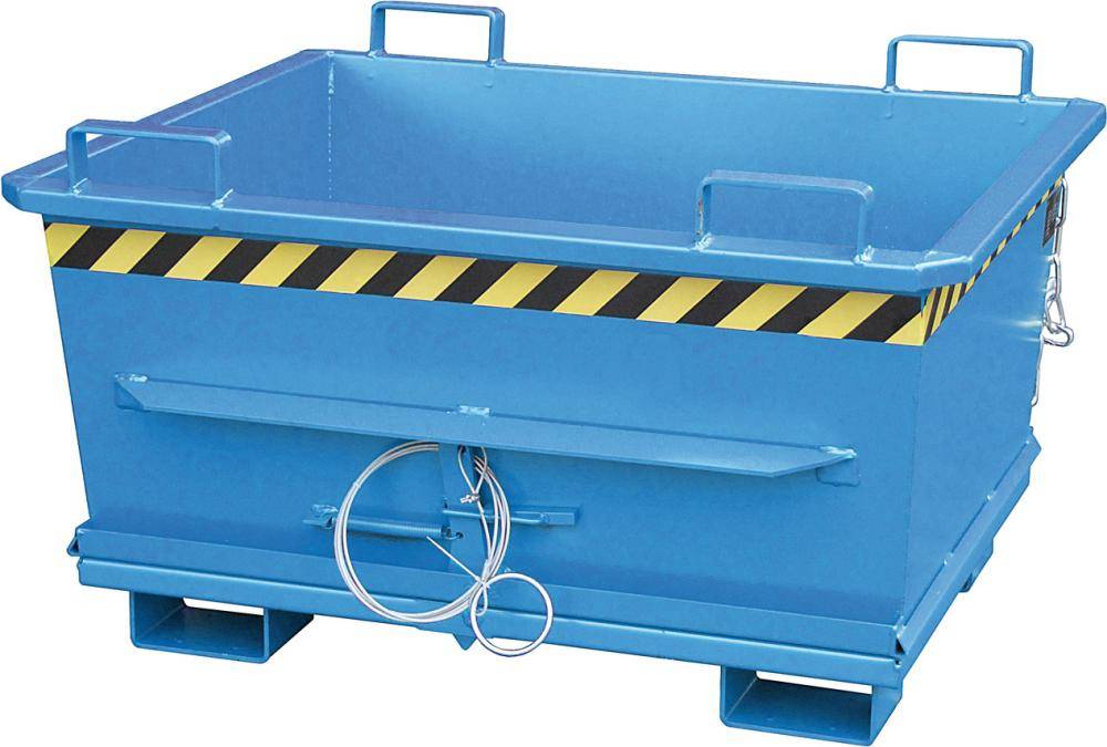 Klappbodenbehälter 500 l B1200xT1040xT715 mm RAL5012 Tragkraft 1000kg Typ BKB 500 - Artikel: 7830911659