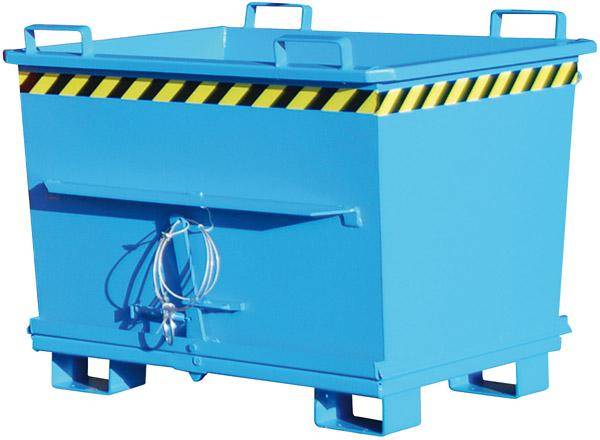 Klappbodenbehälter 700 l B1200xT1040xT970 mm RAL5012 Tragkraft 1500kg Typ BKB 700 - Artikel: 7830911663