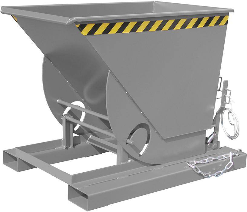 Kippbehälter AK 500 l B1010xT1420xH1070 mm RAL7005 Tragkraft 1000kg mit Abrollsystem