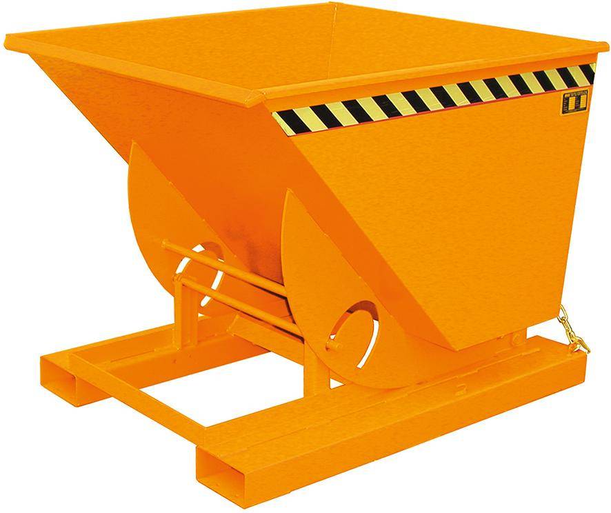 Kippbehälter AK 750 l B1190xT1420xH1070 mm RAL2000 Tragkraft 1000kg mit Abrollsystem